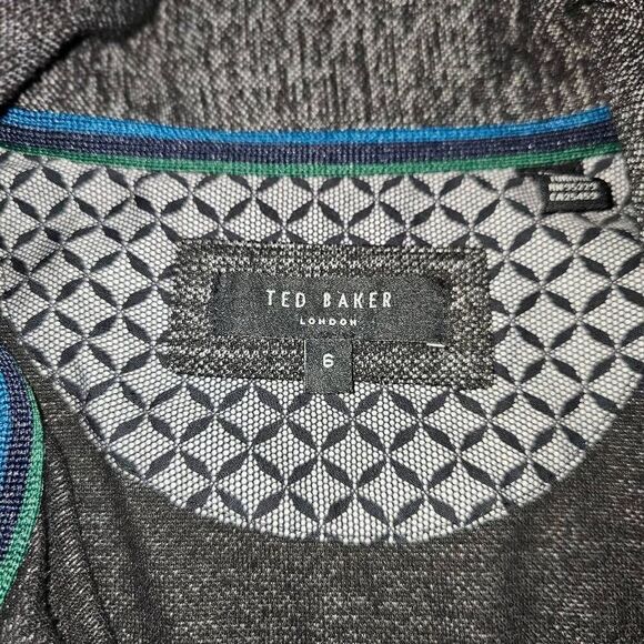 Ted‎ Baker Mens Heathered Black 1/4 Zip Pullover Sweater 6 2XL - Picture 3 of 4